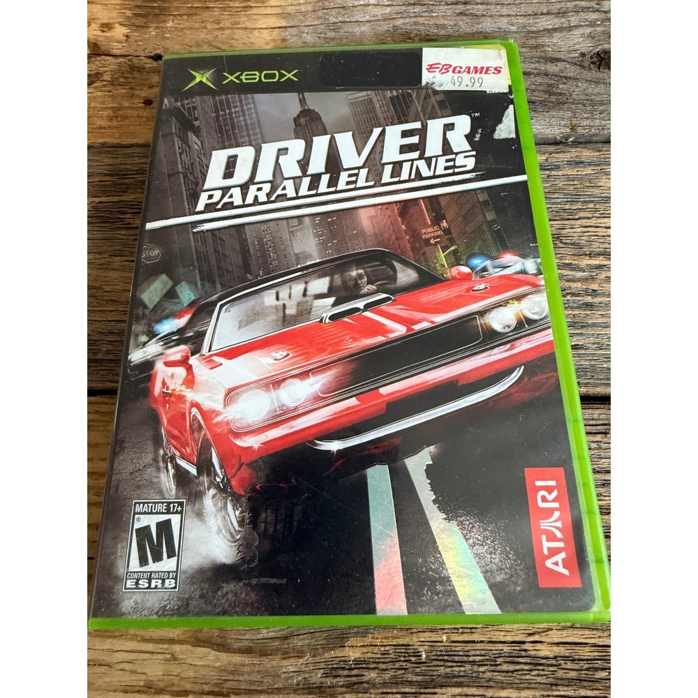 Y2K 2000s Atari Driver Parallel Lines Xbox Case and Manual Only No Game